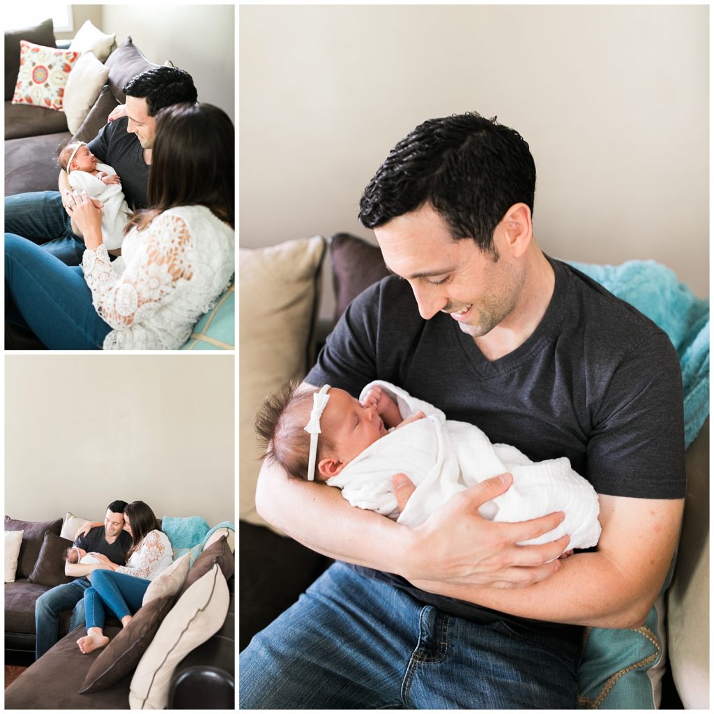 Raleigh Newborn Photography Father Daughter