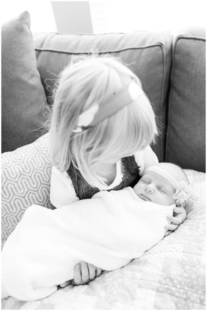 Raleigh Newborn Lifestyle Photography sisters