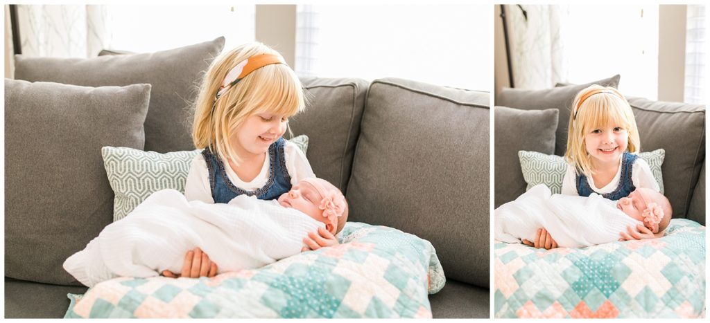 Raleigh Newborn Lifestyle Photography sisters