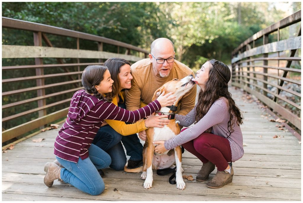 Wake Forest Photography Family with dog