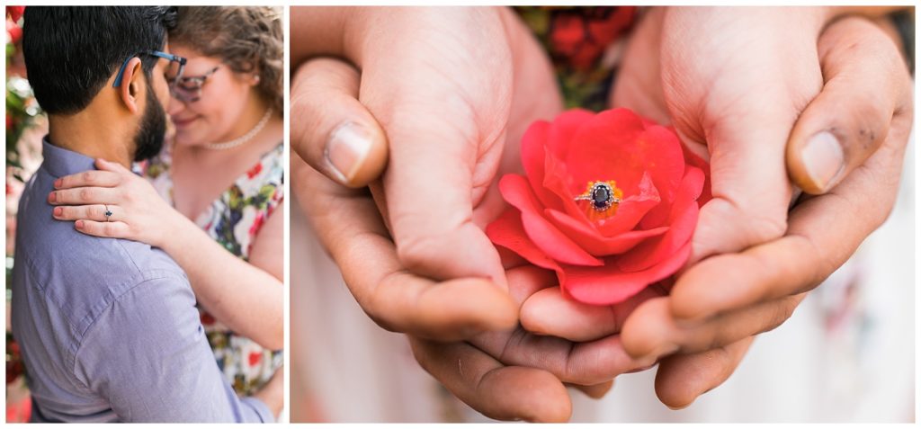 Engagement Ring in a flower
