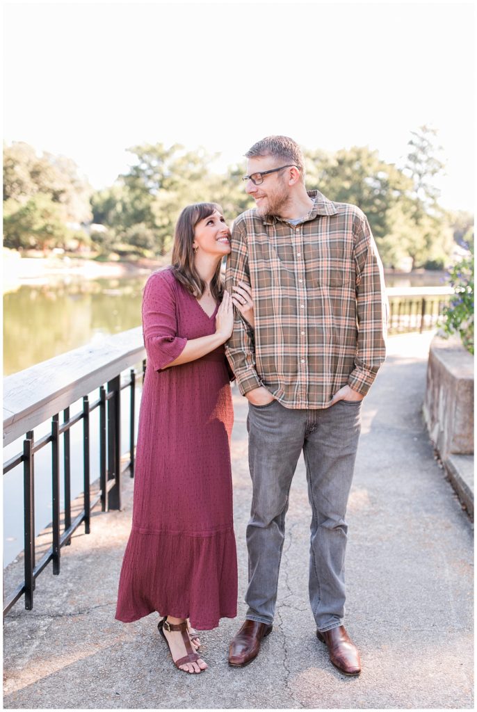 Raleigh Engagement Photographer Pullen Park husband and wife