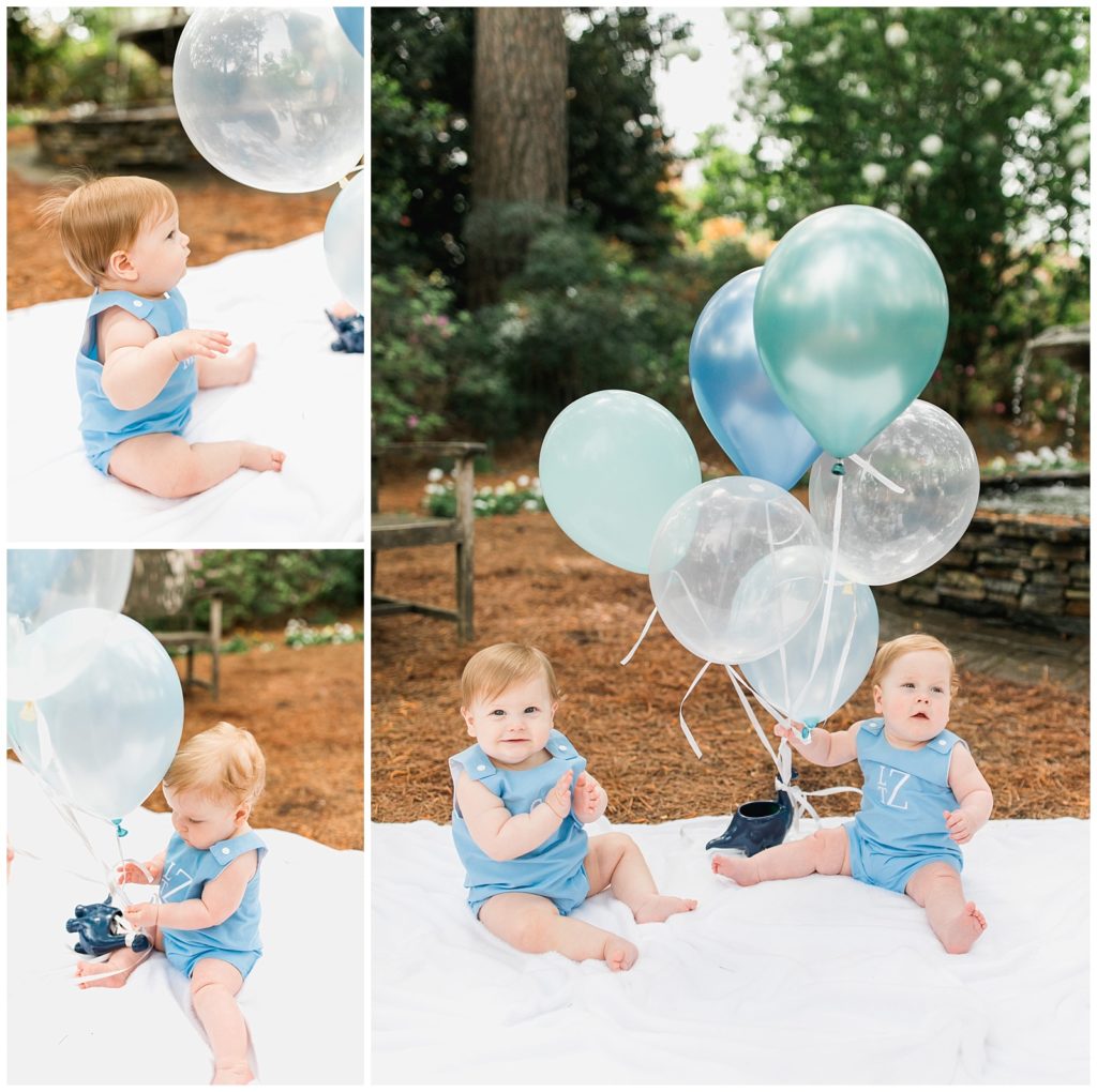 twins first birthday balloons