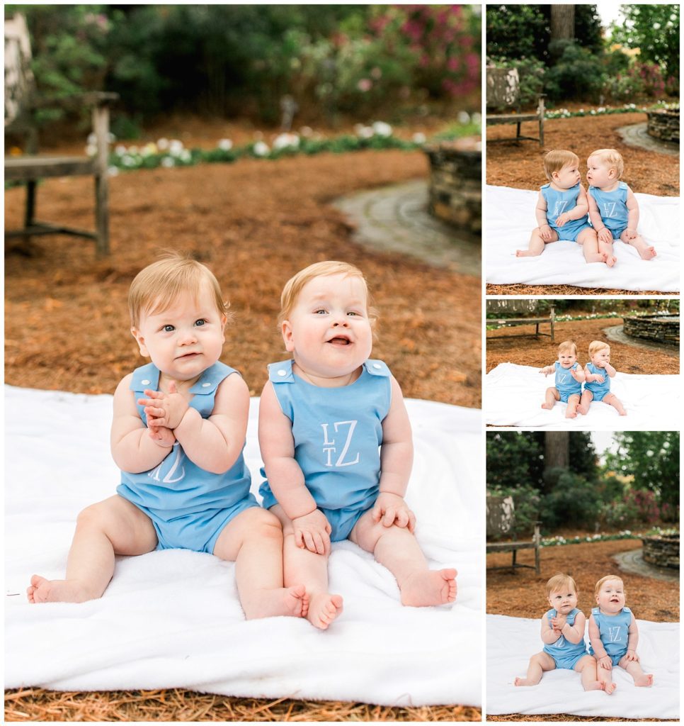 twin boys family photos wral azalea gardens