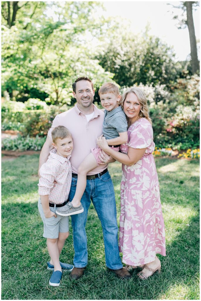 Family Spring Photos Pink Dress